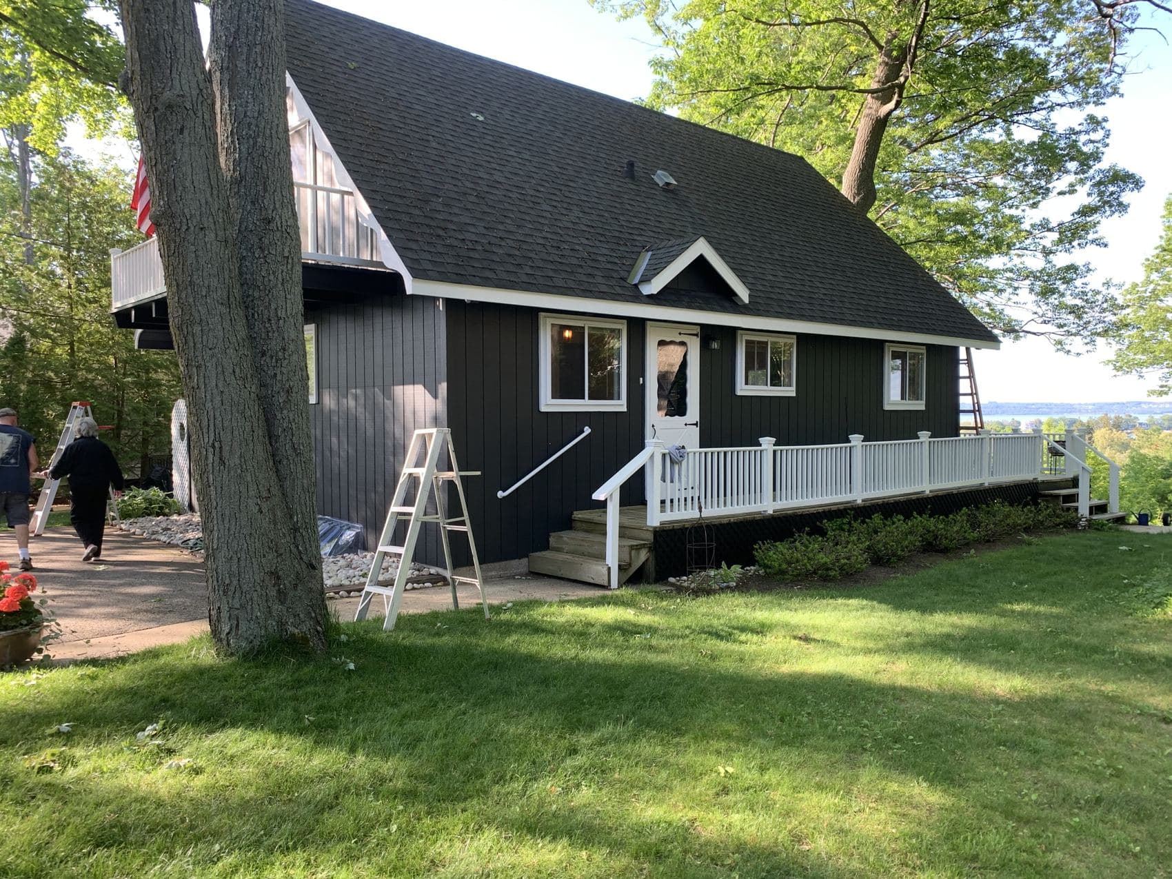 Siding and exterior work on a home in Harbor Springs